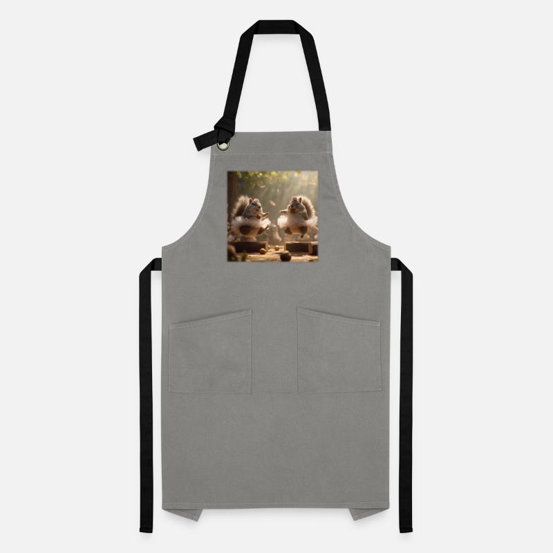 Dancing squirrels in tutu with acorns Artisan Apron