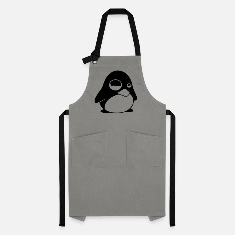 Grumpy Tux – Drôle de Penguin Linux pour les geeks Tablier contrasté