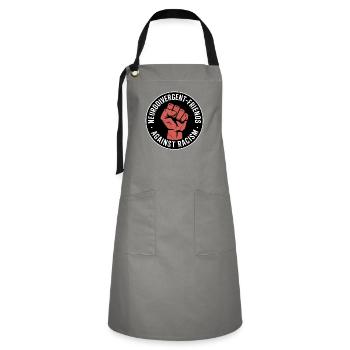 Neurodivergent Friends against Racism - Antifascis - Artisan Apron - grey/black - Front - Zoe (177cm)