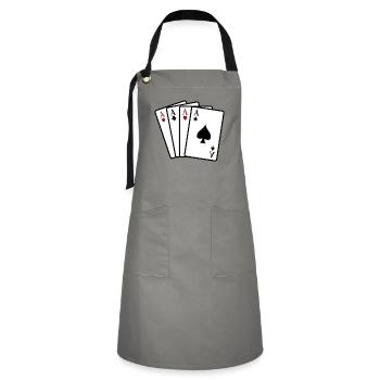 Aces playing cards - Artisan Apron - grey/black - Front - Zoe (177cm)