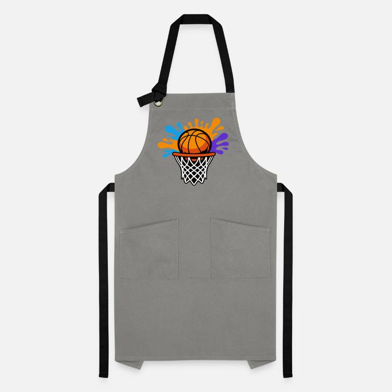 Basketball Splash Dunk Design graphique Tablier contrasté