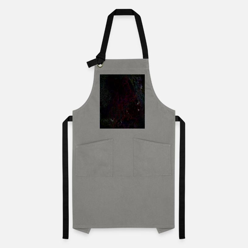 Dark Neon Lines Pattern Artisan Apron