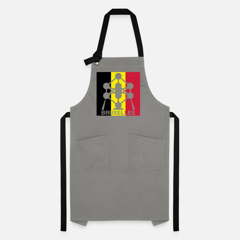 Atomium Brussels – Belgian Flag Square Design Artisan Apron