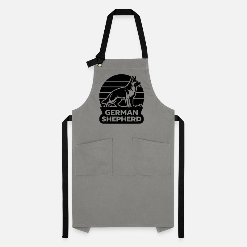 German Shepherd Silhouette Artisan Apron