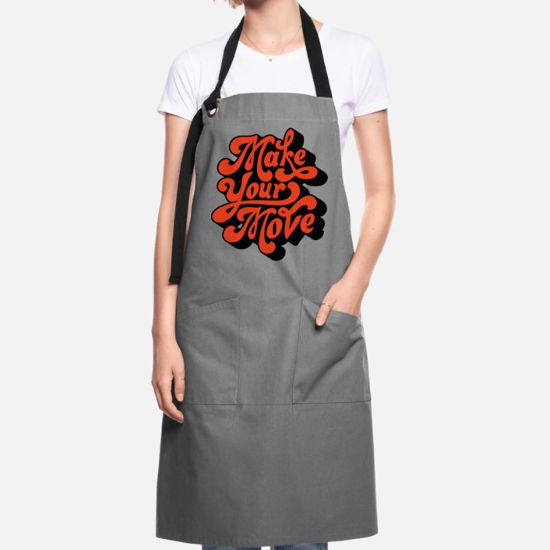 Make Your Move Retro Script Artisan Apron