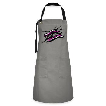 Pinball Revival Neon Retro - Artisan Apron - grey/black - Front - Zoe (177cm)