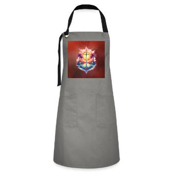 Solar Anchor in Tropical Paradise - Artisan Apron - grey/black - Front - Zoe (177cm)