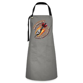 Feuerdart No Mercy Just Accuracy - Artisan Apron - grey/black - Front - Zoe (177cm)