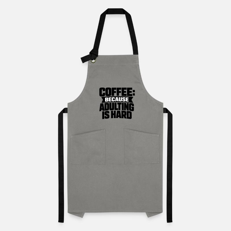 Café parce que l’adulte, c’est dur Tablier contrasté