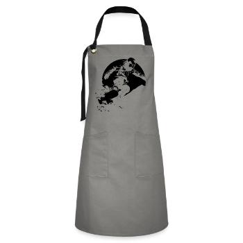 Snowboarder - Kontrastschürze - Grau/Schwarz - Vorne - Zoe (177cm)