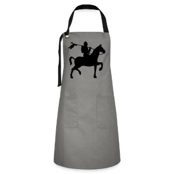 Silhouette du chevalier - Tablier contrasté - gris/noir - Devant - Zoe (177cm)