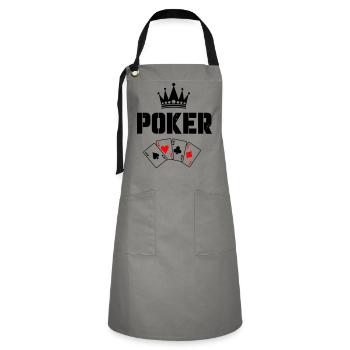 Cartes de poker - Tablier contrasté - gris/noir - Devant - Zoe (177cm)