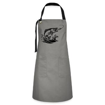 Pike Predator Silhouette - Artisan Apron - grey/black - Front - Zoe (177cm)