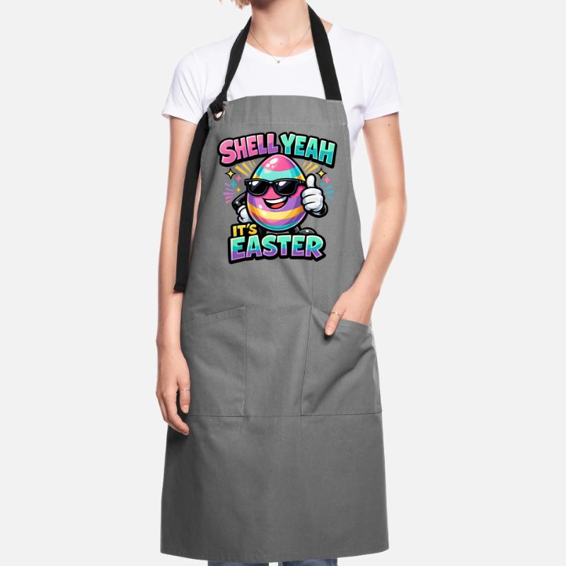 Shell yes It's Easter Easter Saying Hell yes Artisan Apron