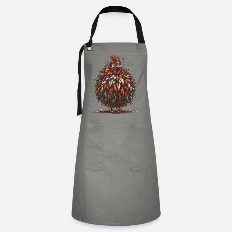Eggsistential Crisis - Artisan Apron - grey/black