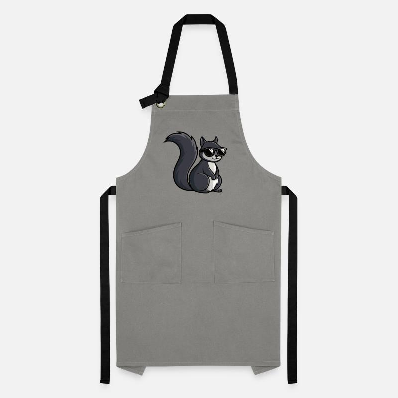 Cool Squirrel Dark Glasses Artisan Apron