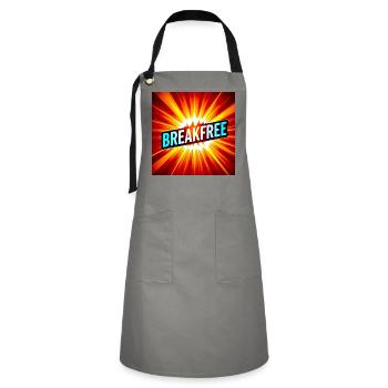 Breakfree Burst-Grafik - Kontrastschürze - Grau/Schwarz - Vorne - Zoe (177cm)