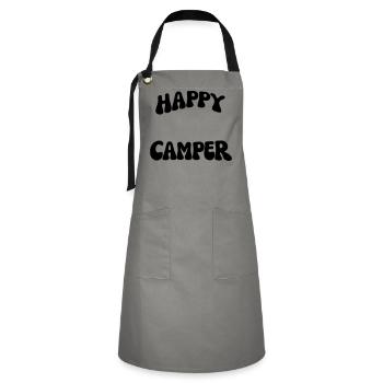 Campeur heureux - Tablier contrasté - gris/noir - Devant - Zoe (177cm)