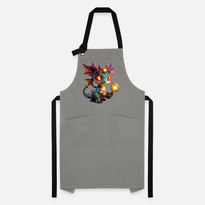 Illuminated Steampunk Dragon Artisan Apron