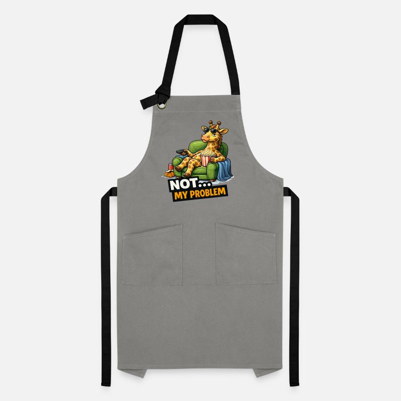 Not My Problem Giraffe Couch Meme Artisan Apron