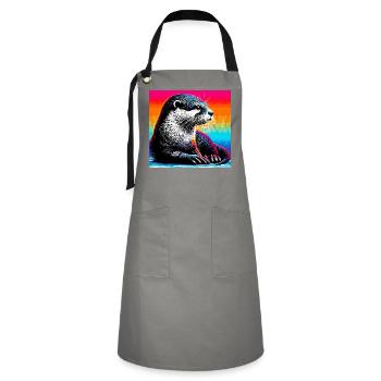 otter - Artisan Apron - grey/black - Front - Zoe (177cm)