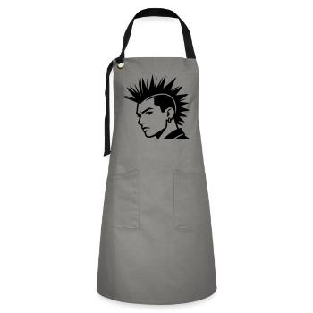 Punk - Artisan Apron - grey/black - Front - Zoe (177cm)