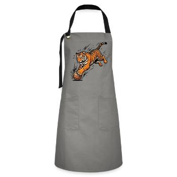 Pouvoir de la mascotte des joueurs de basket-ball des Tigers - Tablier contrasté - gris/noir - Devant - Zoe (177cm)