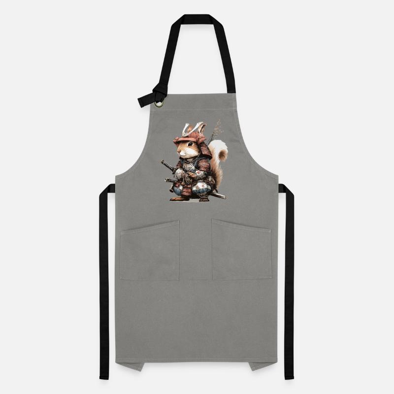 Squirrel Samurai in Armor Artisan Apron