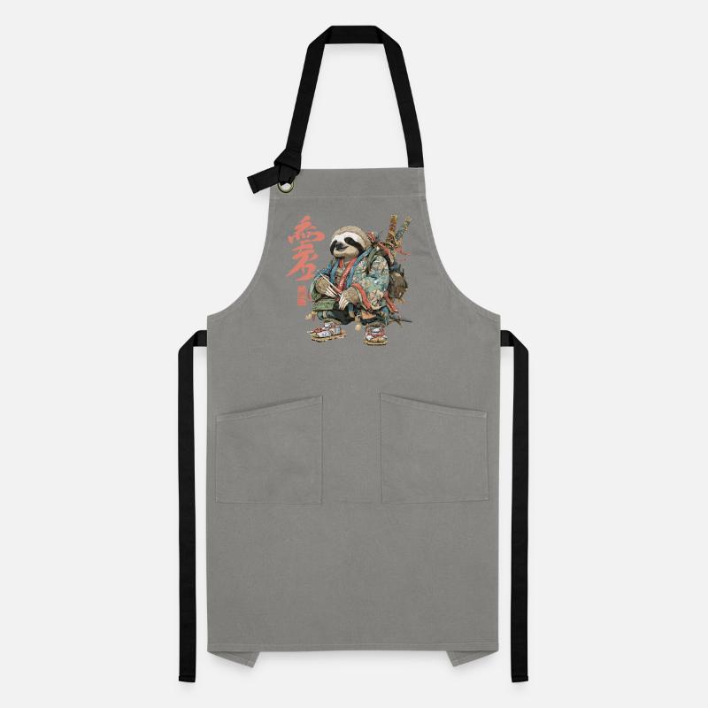 Sloth Samurai in Ukiyoe Armor Artisan Apron