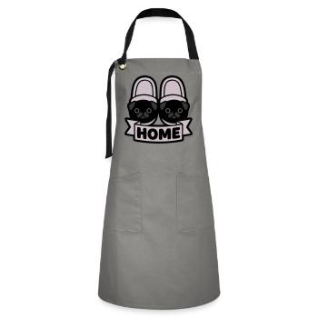 Pug Slippers Home Banner - Artisan Apron - grey/black - Front - Zoe (177cm)