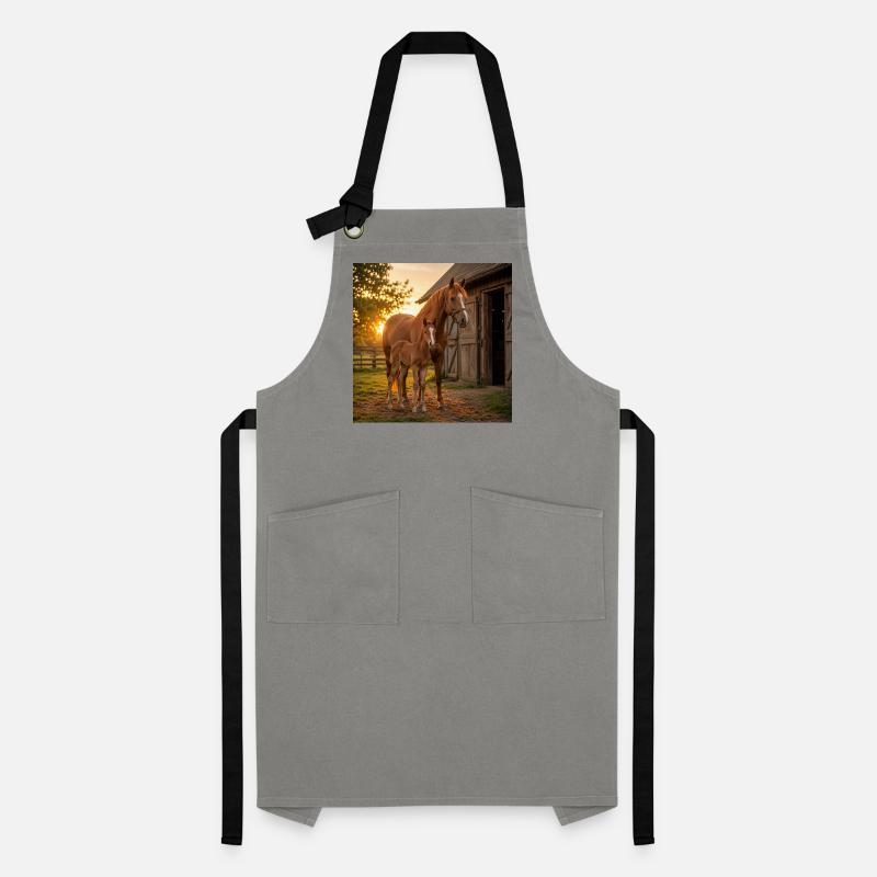 Sunset, mare with foal Artisan Apron