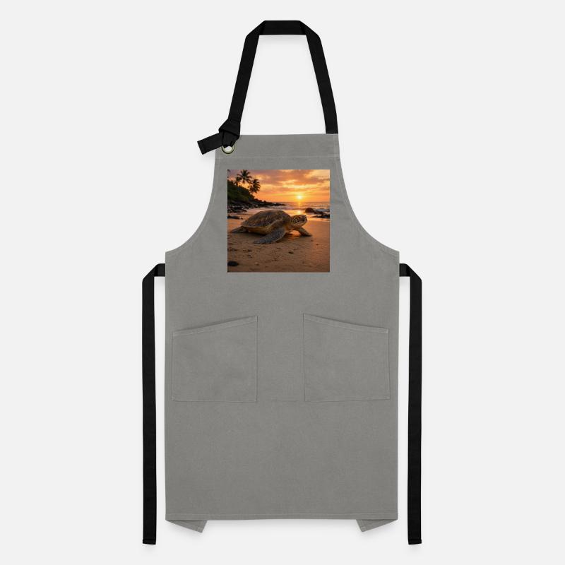 Sunset sea turtle Artisan Apron