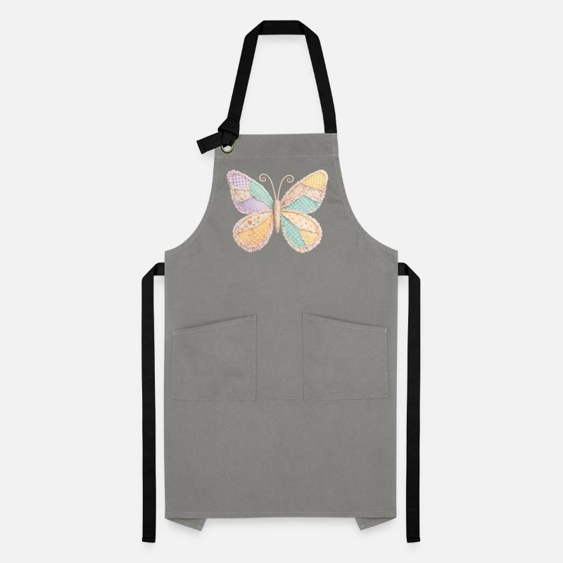 Cottagecore vintage Patchwork Papillon Tablier contrasté