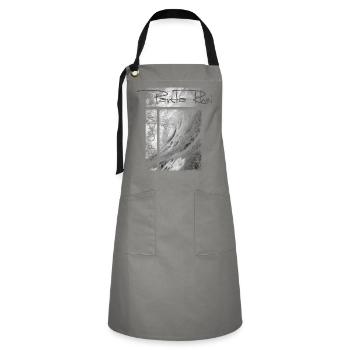 Keep Calm and Panta Rhei - Artisan Apron - grey/black - Front - Zoe (177cm)