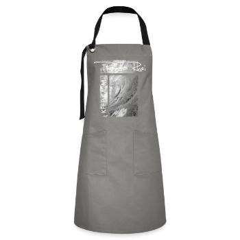 Keep Calm and Panta Rhei - Artisan Apron - grey/black - Front - Zoe (177cm)