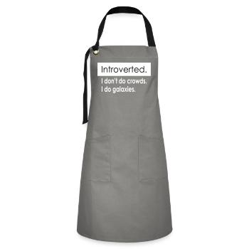 Introvert Quotes - Artisan Apron - grey/black - Front - Zoe (177cm)