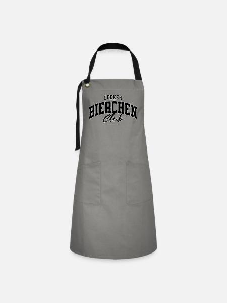 Lecker Bierchen Club - Kontrastschürze - Grau/Schwarz