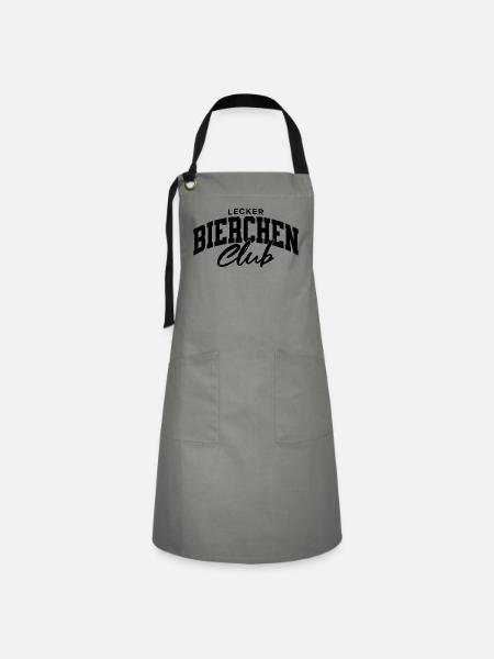 Lecker Bierchen Club - Kontrastschürze - Grau/Schwarz