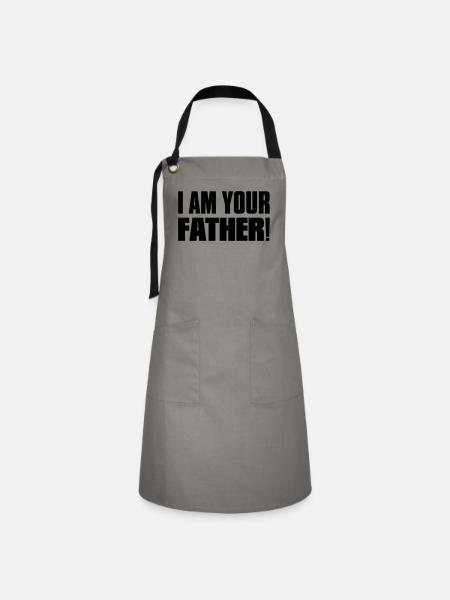 i am your father - Kontrastschürze - Grau/Schwarz