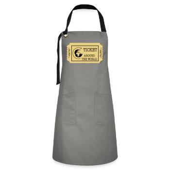 Around the World Ticket - Artisan Apron - grey/black - Front - Zoe (177cm)