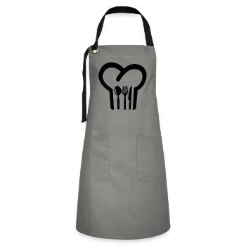 chef's Hat - Artisan Apron - grey/black - Front - Zoe (177cm)