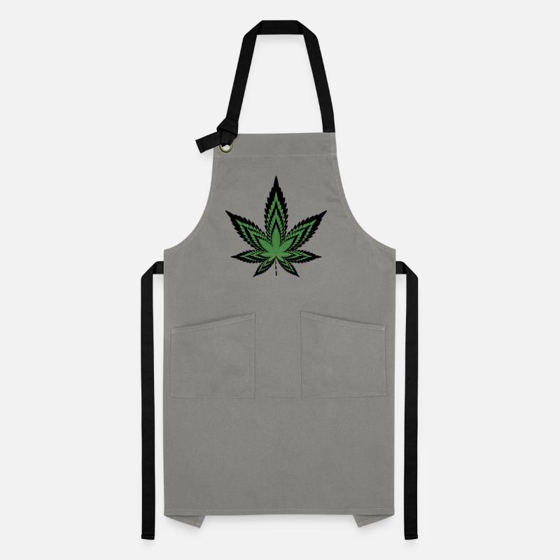 Feuille de Canabis Tablier contrasté