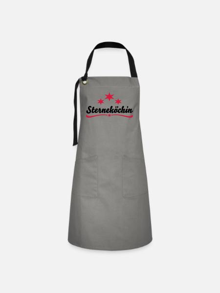 Kochen - Kontrastschürze - Grau/Schwarz