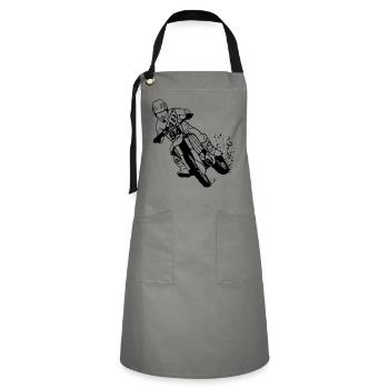 Moto Cross - Tablier contrasté - gris/noir - Devant - Zoe (177cm)