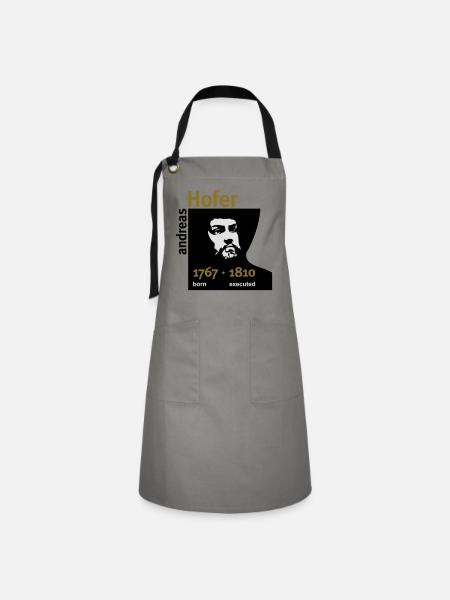 Andreas Hofer · Born/Executed - Kontrastschürze - Grau/Schwarz