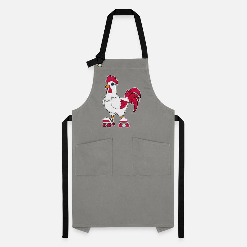 Hahn at inline skating with roller skates Artisan Apron