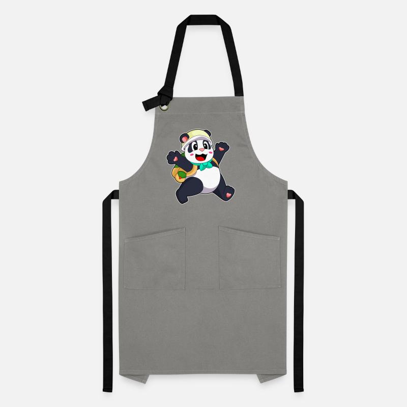 Panda as a student Artisan Apron