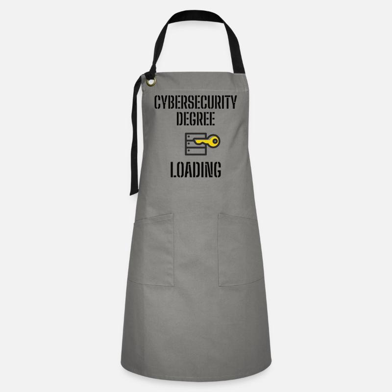Cybersecurity - IT Security Computer Scientists - Artisan Apron - grey/black