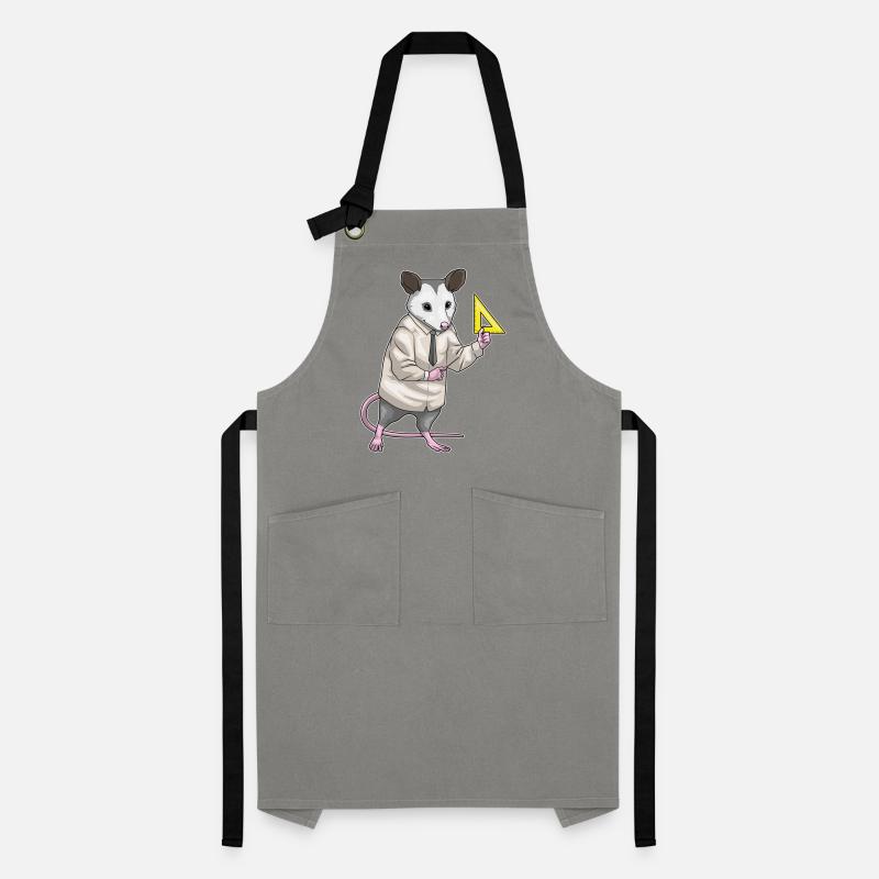 Opossum professeur triangle règle maths Tablier contrasté