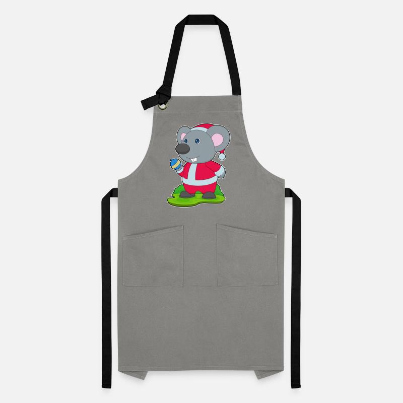 Maus Weihnachten Weihnachtskugel Kontrastschürze